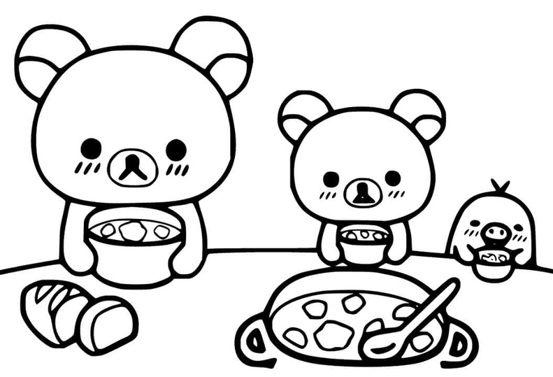 Bojanke Nacrtaj Rilakkuma prost