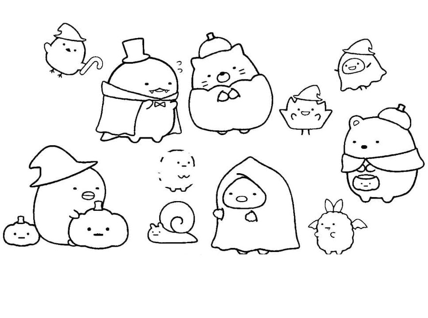 Bojanke Nacrtaj Sumikko Gurashi besplatno za djecu