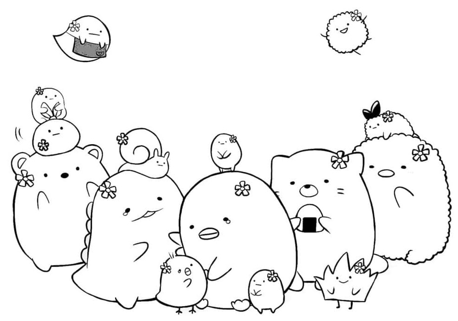 Bojanke Nacrtaj Sumikko Gurashi za djecu