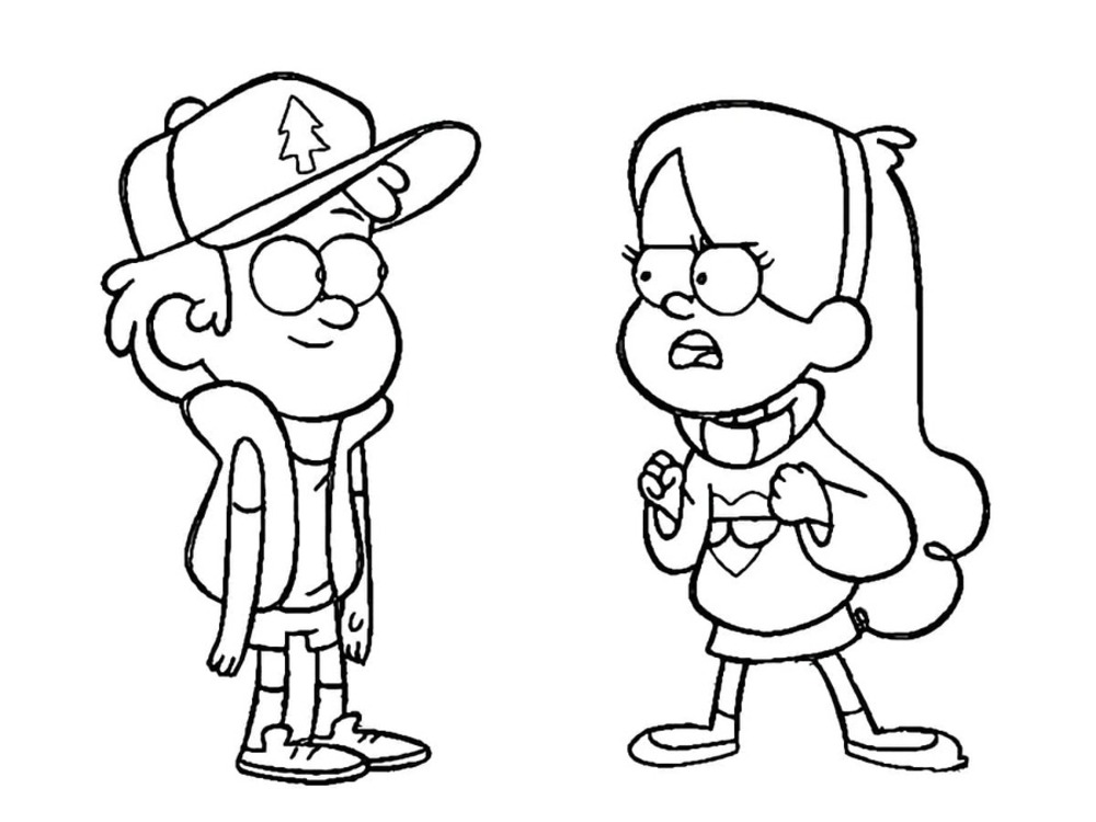 Bojanke Nacrtajte Gravity Falls 2