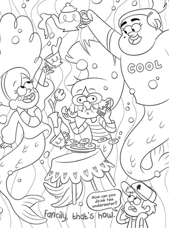 Bojanke Nacrtajte Gravity Falls besplatno za djecu