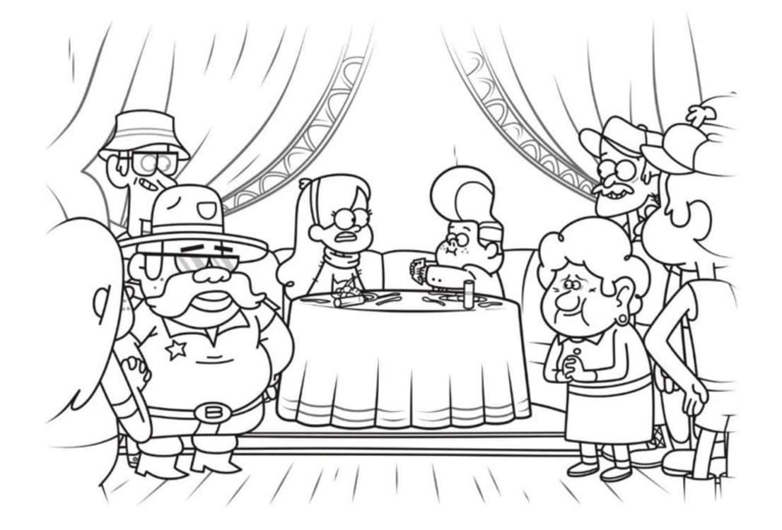 Bojanke Nacrtajte Gravity Falls jednostavno