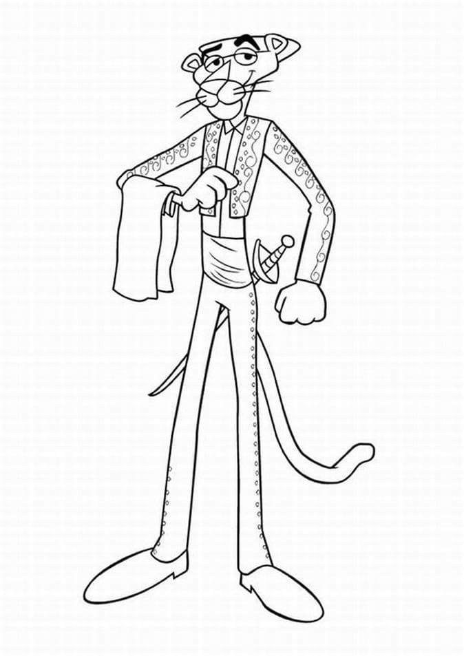 Bojanke Nacrtajte Pink Panther besplatno