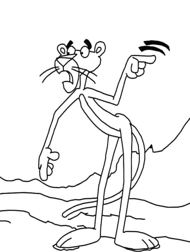 Bojanke Nacrtajte Pink Panther ispisivo