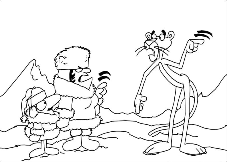 Bojanke Nacrtajte Pink Panther lako