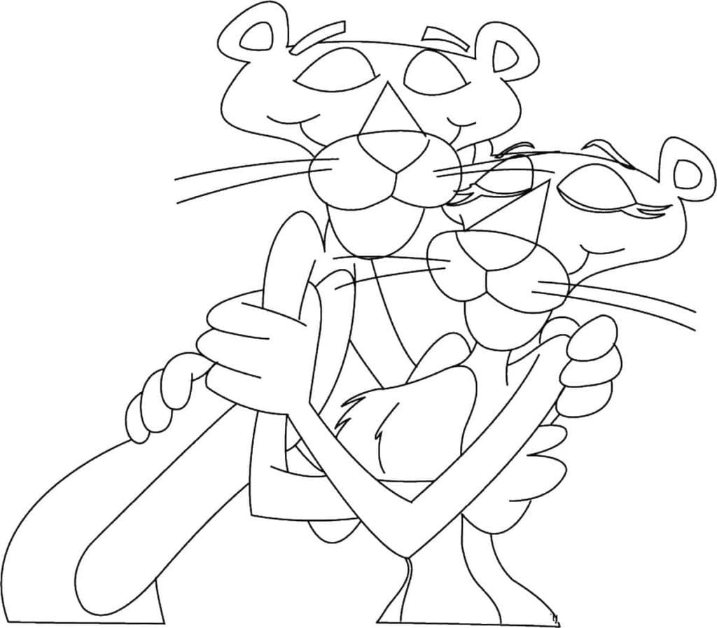 Bojanke Nacrtajte Pink Panther ljubav