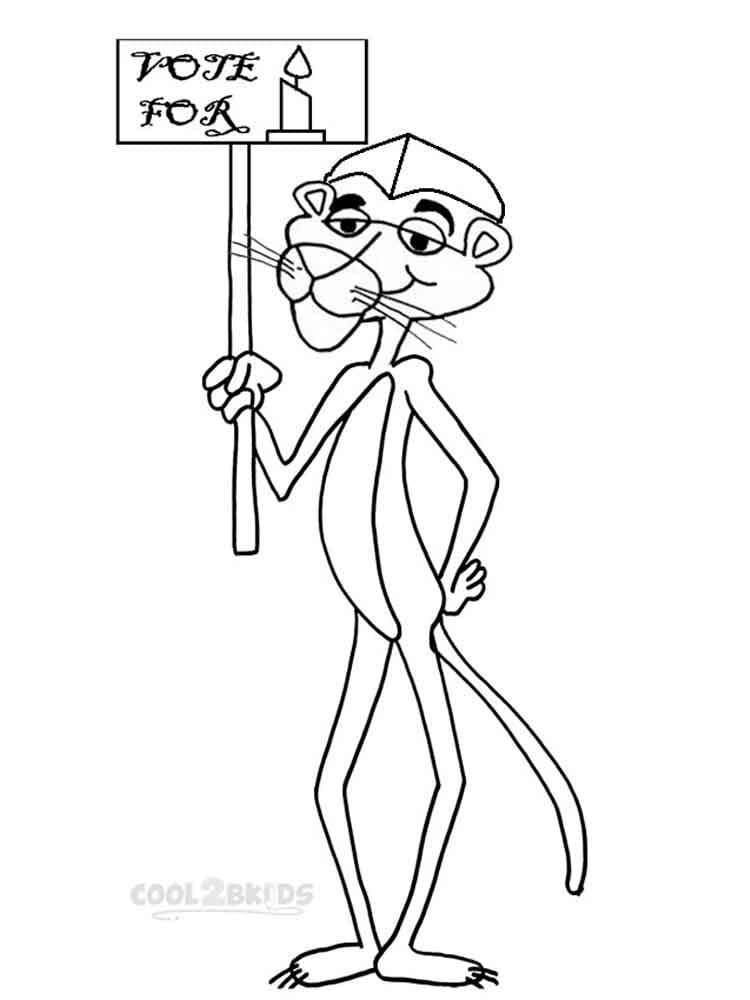 Bojanke Nacrtajte Pink Panther osnovni
