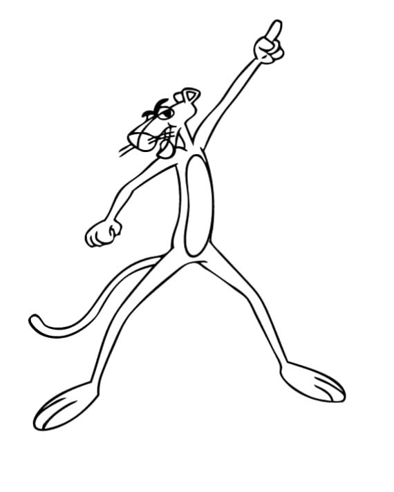 Bojanke Nacrtajte Pink Panther slatko