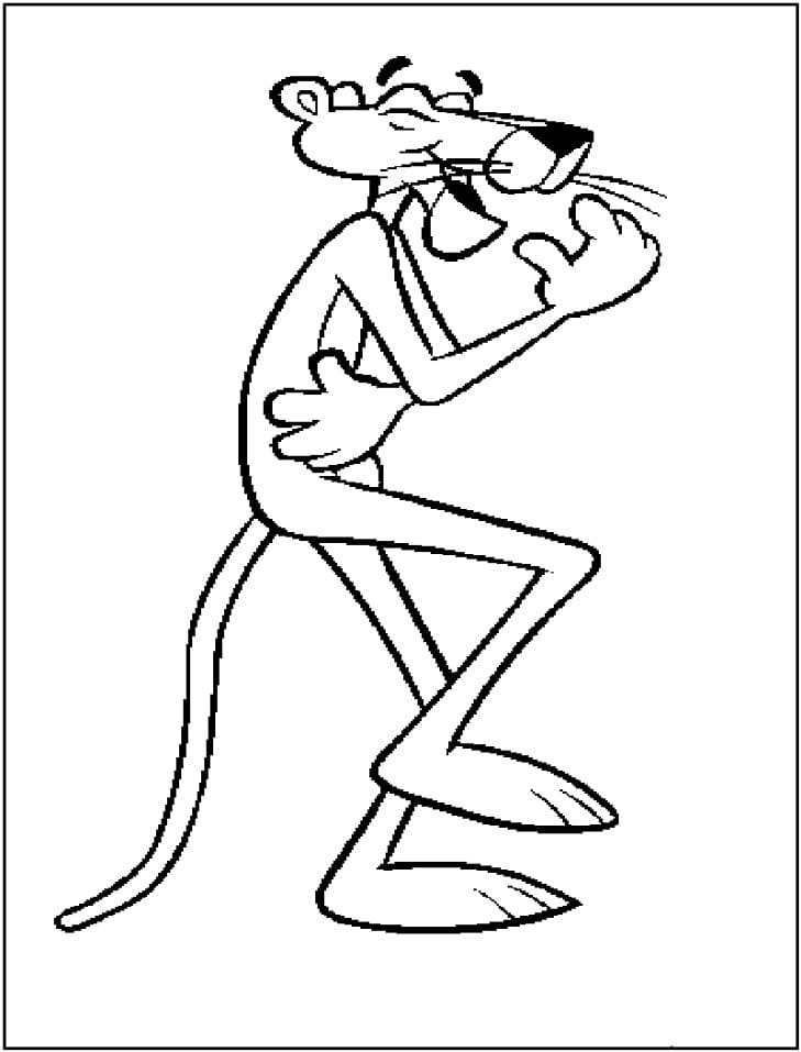 Bojanke Nacrtajte Pink Panther smiješno