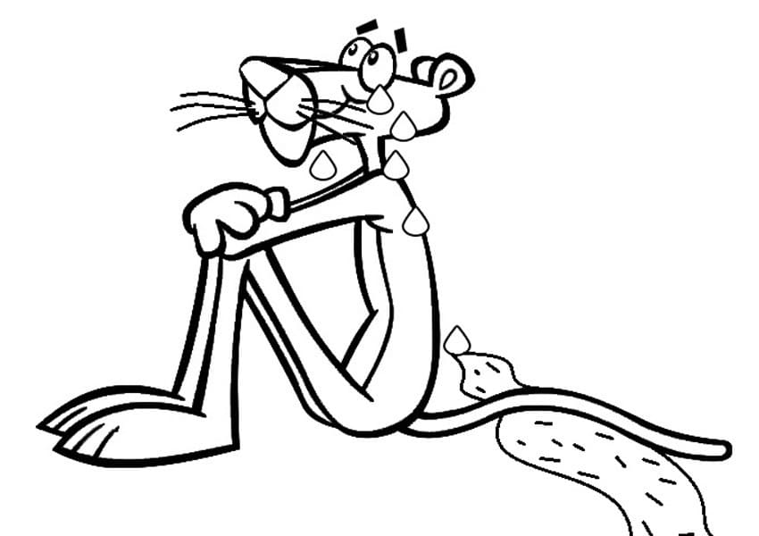 Bojanke Nacrtajte Pink Panther za ispis