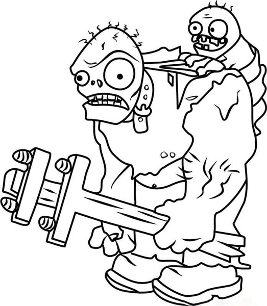Bojanke Nacrtajte Plants vs Zombies kod djece