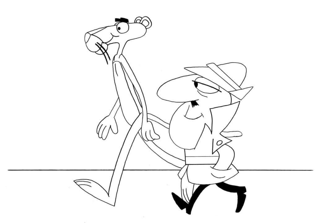 Bojanke Pink Panther ispisivo za djecu