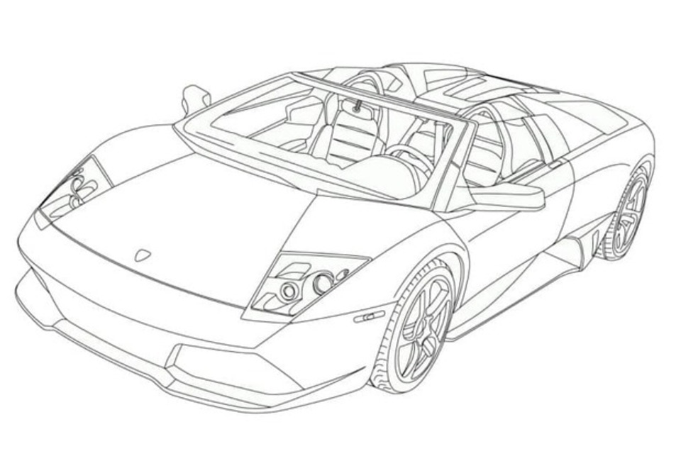 Bojanke Nacrtaj Lamborghini besplatno jednostavan