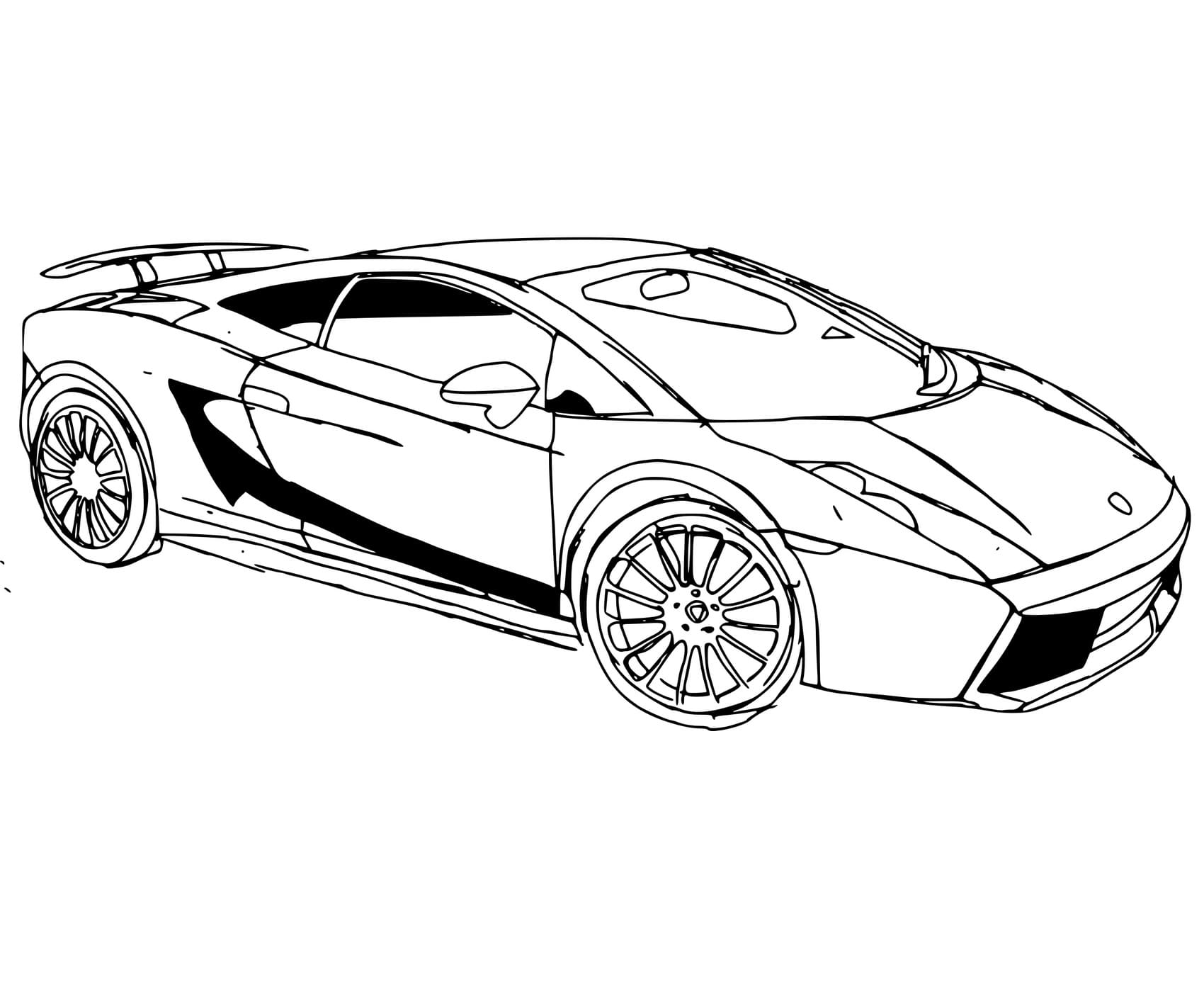 Bojanke Nacrtaj Lamborghini ispisivo jednostavan