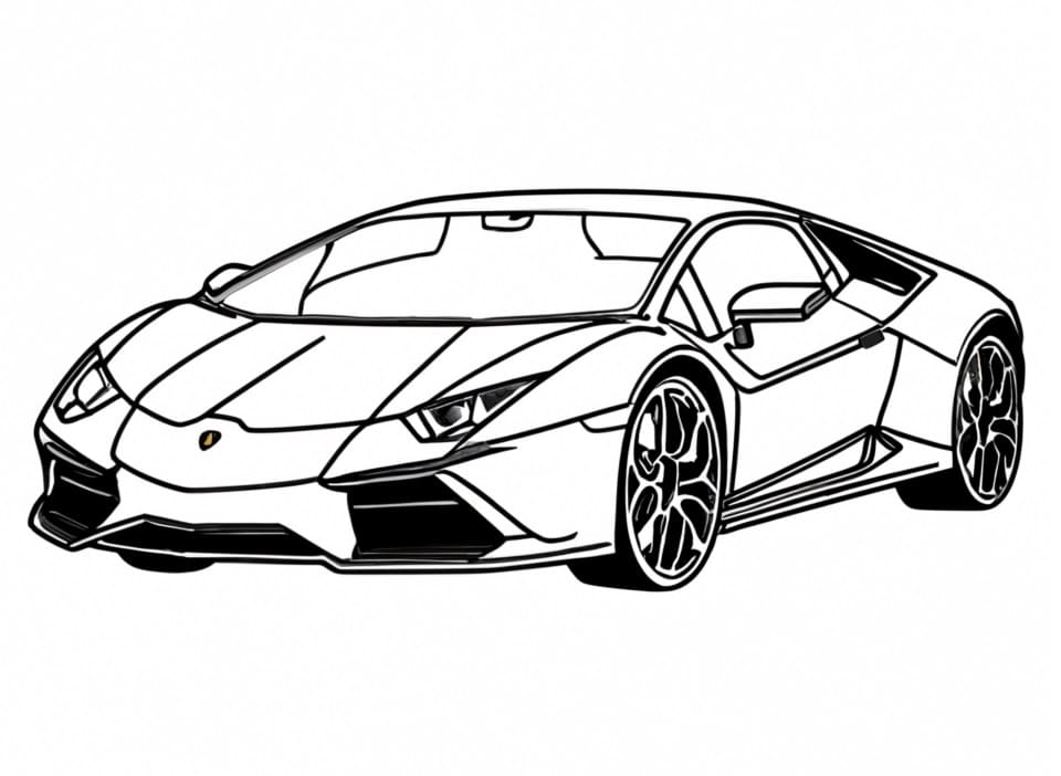Bojanke Nacrtaj Lamborghini ispisivo prost
