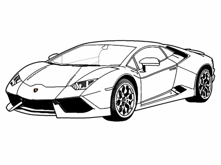 Bojanke Nacrtaj Lamborghini ispisivo za djecu