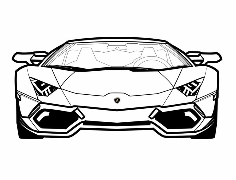 Bojanke Nacrtaj Lamborghini vrlo prost