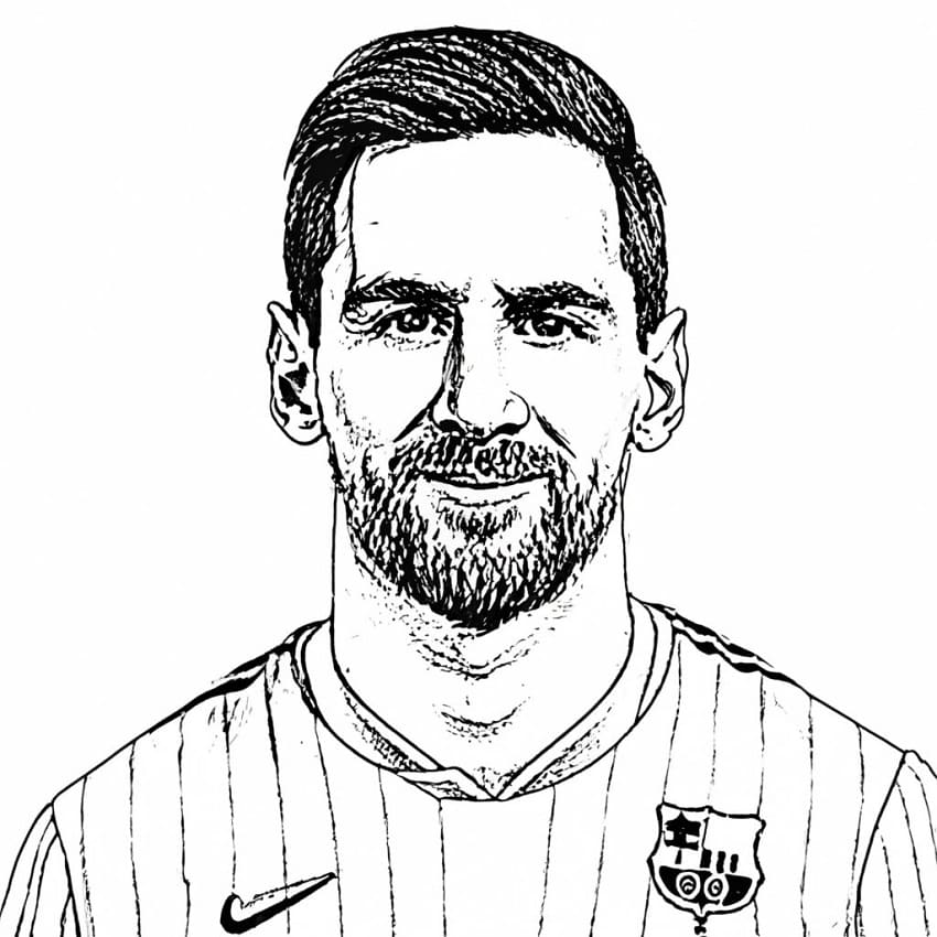 Bojanke Nacrtaj Messi Zgodan