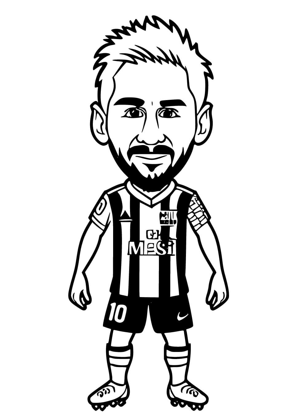 Bojanke Nacrtaj Messi čibi