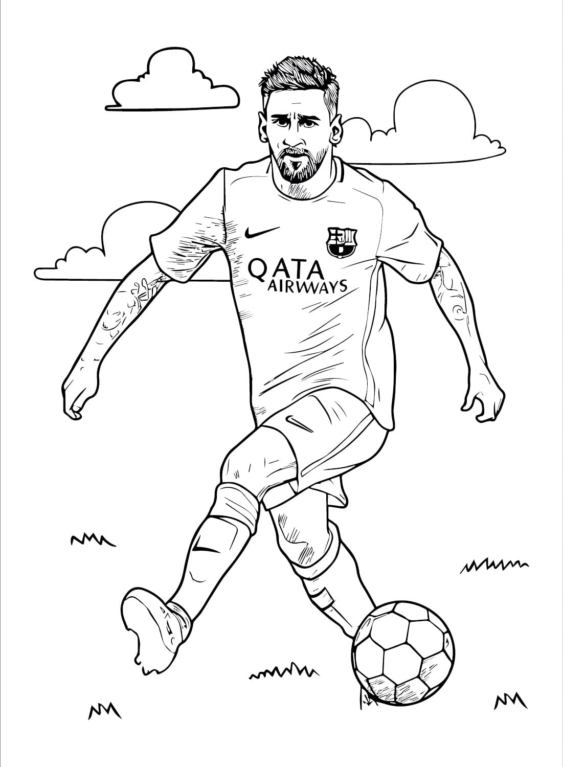 Bojanke Nacrtaj Messi ispisivo
