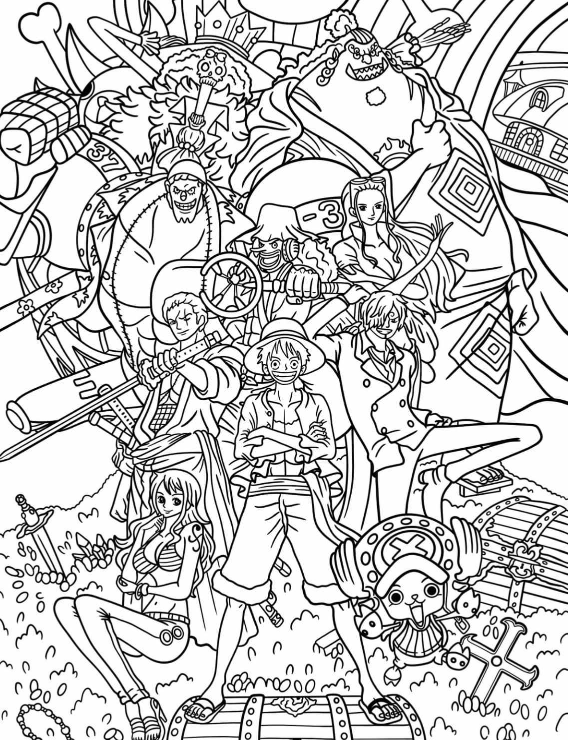 Bojanke Nacrtaj One Piece besplatno lako