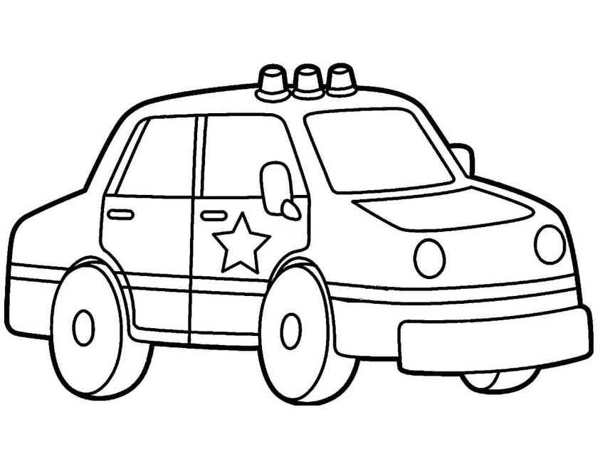 Bojanke Nacrtaj Policijski Automobil lako ispis