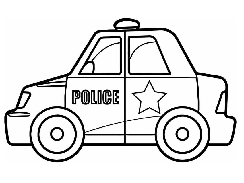 Bojanke Nacrtaj Policijski Automobil lako