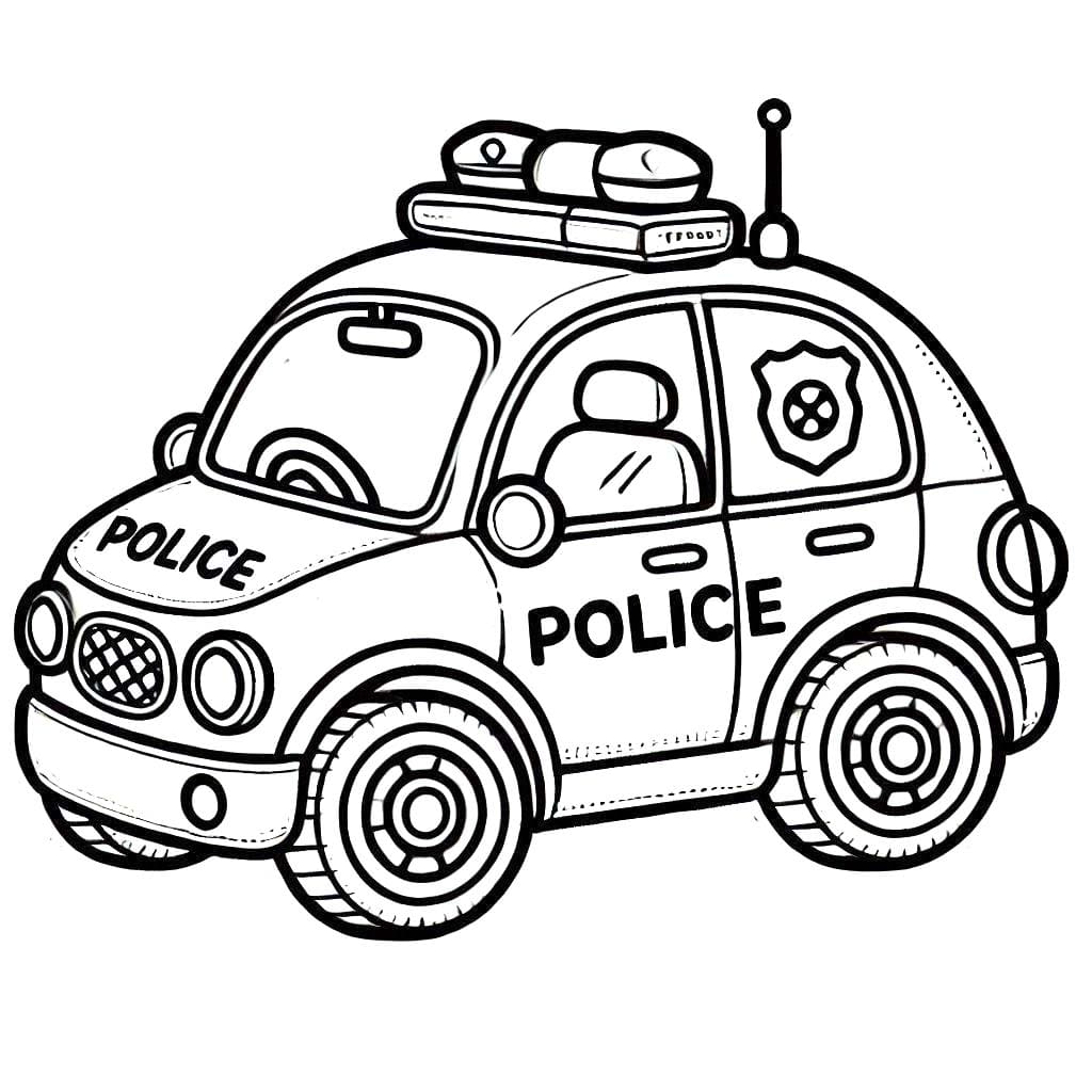 Bojanke Nacrtaj Policijski Automobil prost
