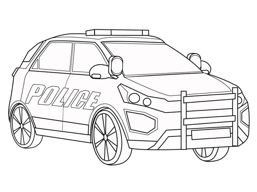 Bojanke Nacrtaj Policijski Automobil vrlo osnovno