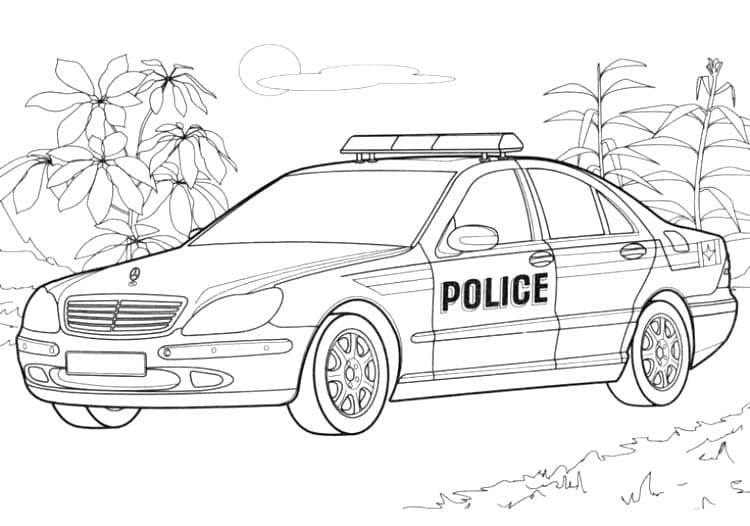Bojanke Nacrtaj Policijski Automobil
