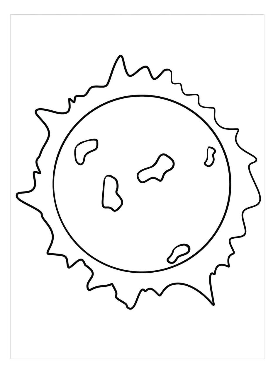 Bojanke Nacrtaj Sunce ispisivo za djecu
