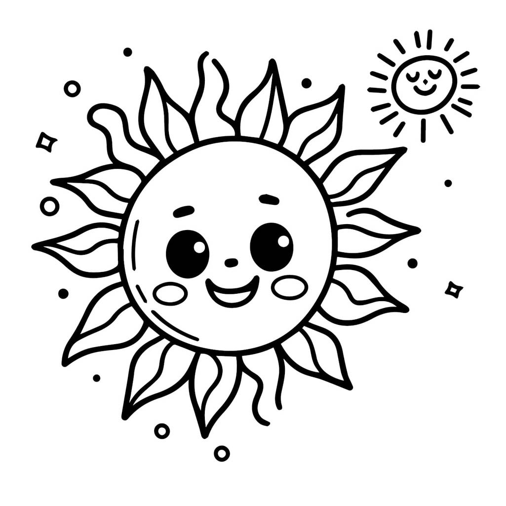 Bojanke Nacrtaj Sunce vrlo prost