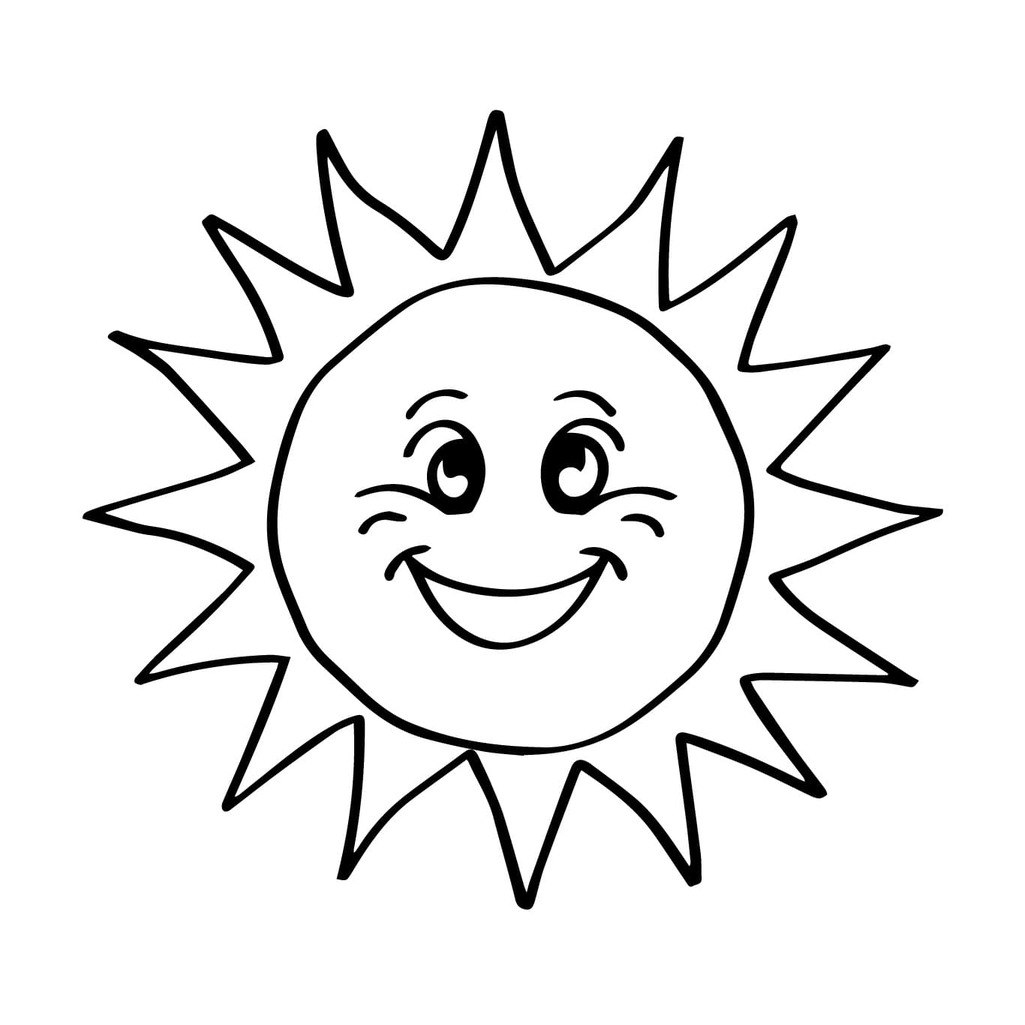 Bojanke Nacrtaj Sunce za ispis