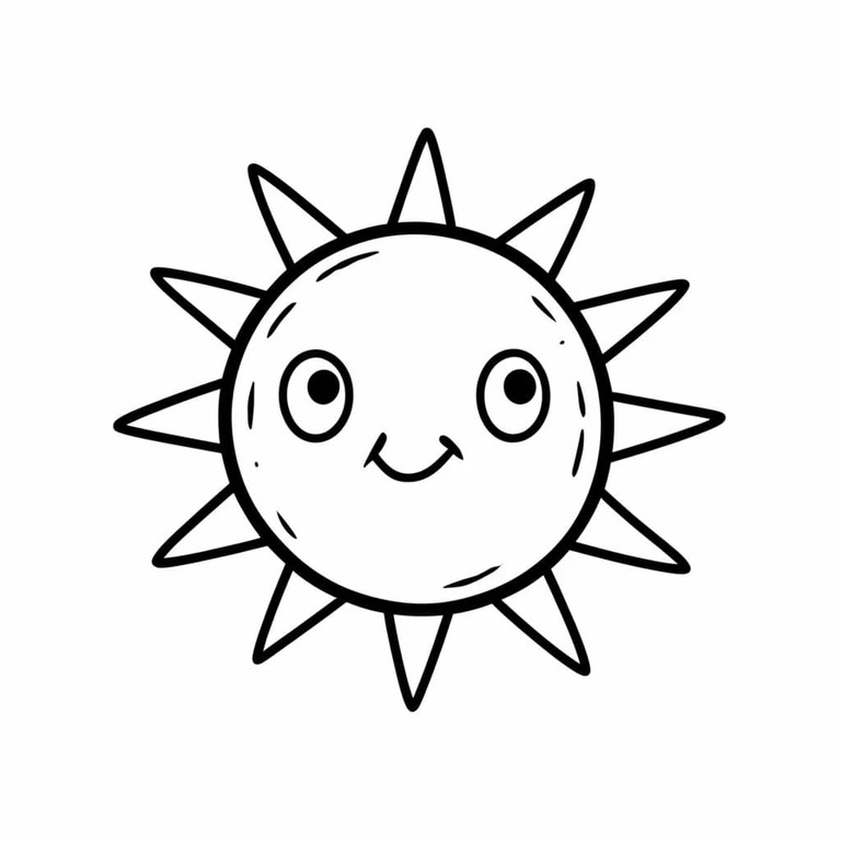 Bojanke Nacrtaj Sunce