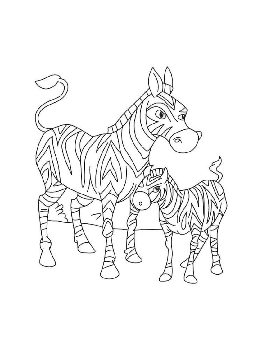 Bojanke Nacrtaj Zebra ispisivo