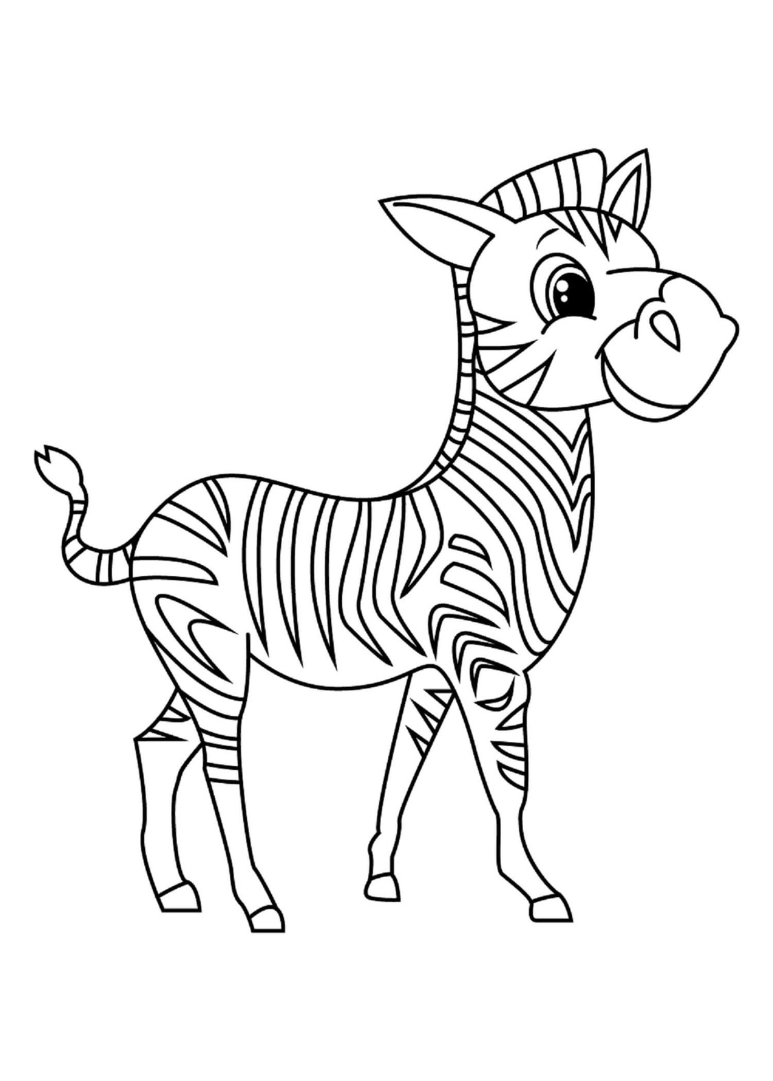Bojanke Nacrtaj Zebra slatko