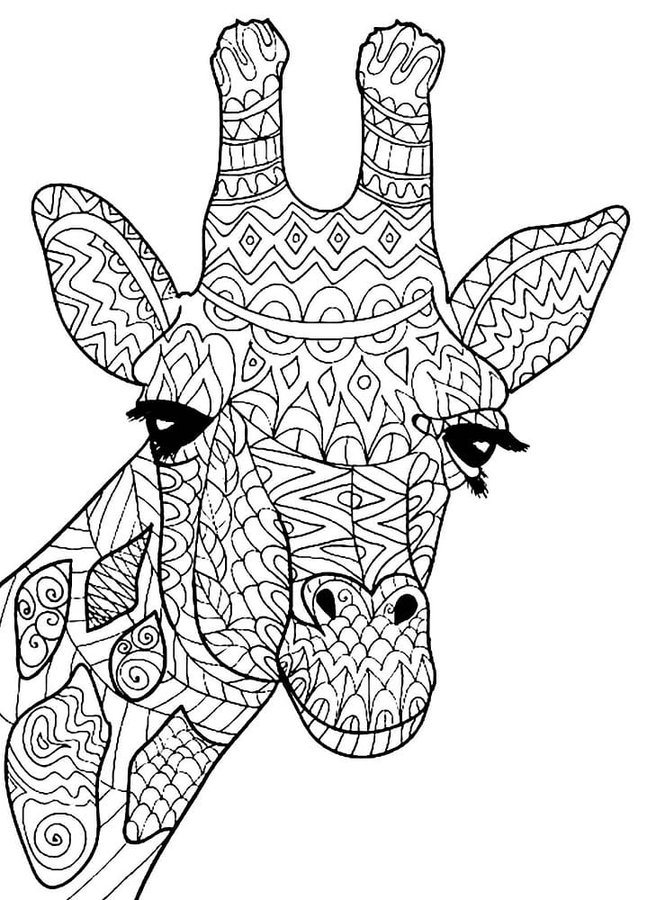 Bojanke Nacrtaj Žirafe Mandala