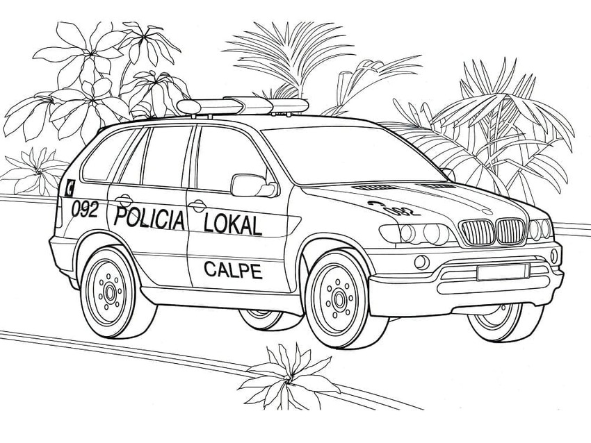 Bojanke Policijski Automobil besplatno lako