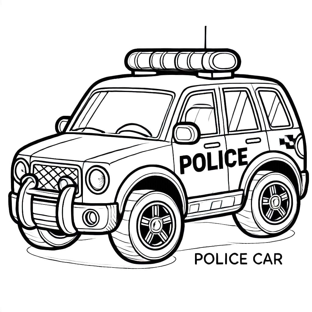 Bojanke Policijski Automobil lako