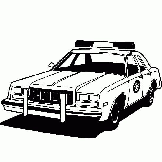 Bojanke Slika Policijski Automobil za ispis