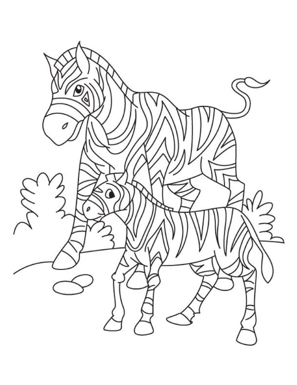 Bojanke Zebra ispisivo za djecu