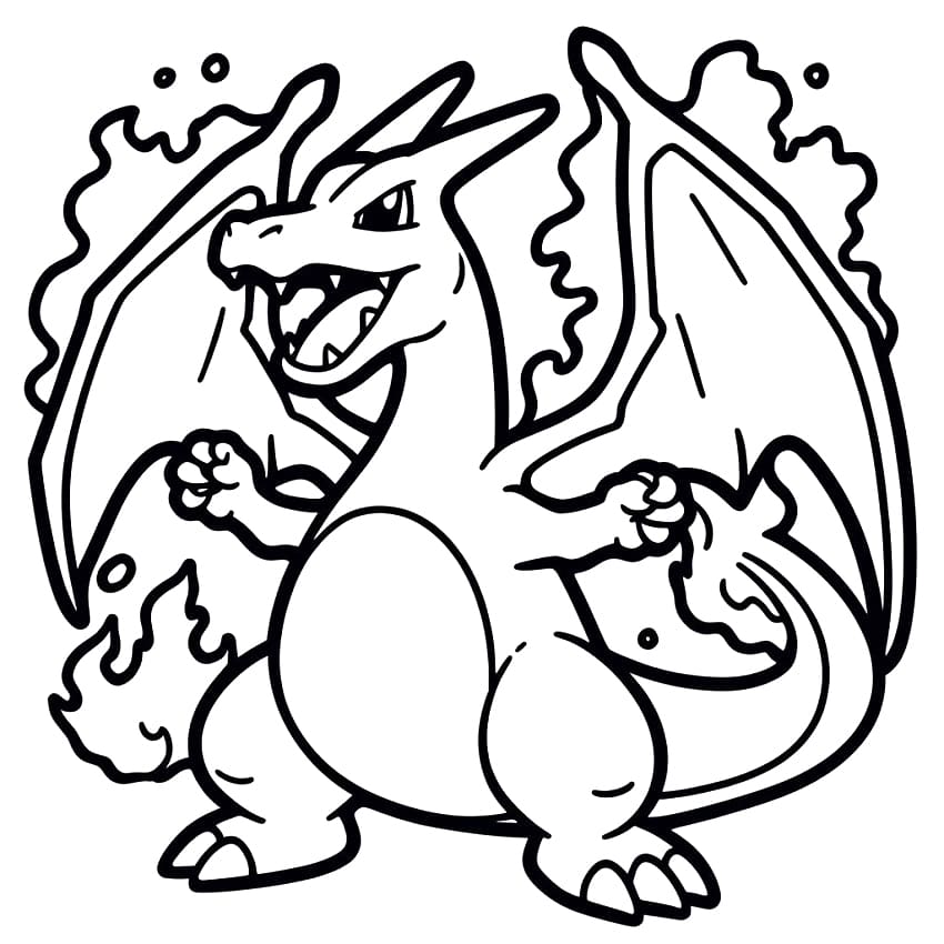 Bojanke Charizard besplatno lako ispisivo