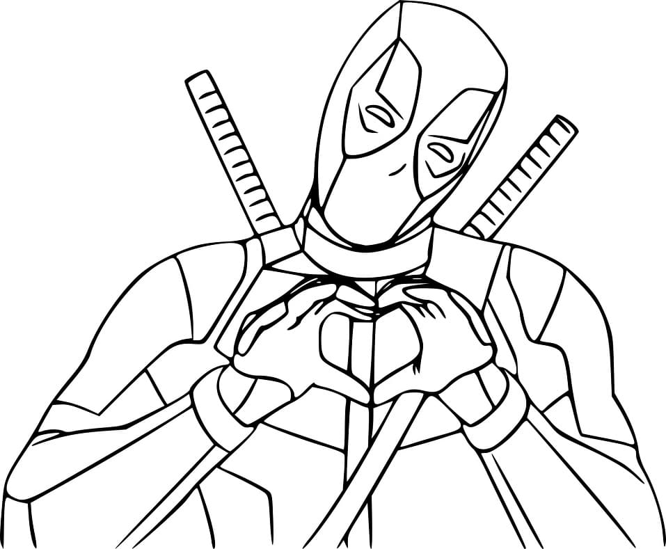 Bojanke Deadpool lako ispisivo