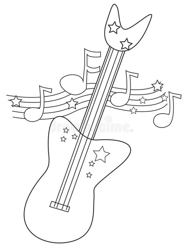 Bojanke Gitara besplatno za djecu