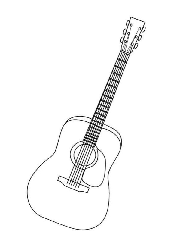 Bojanke Gitara za ispis