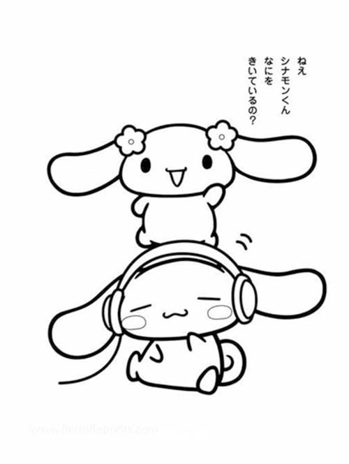 Bojanke Nacrtaj Cinnamoroll lako ispisivo
