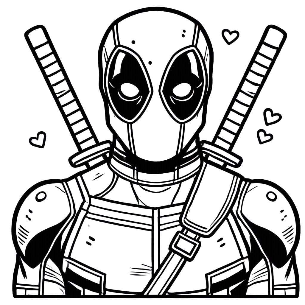 Bojanke Nacrtaj Deadpool besplatno osnovno