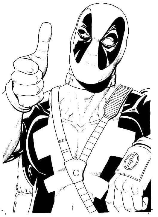 Bojanke Nacrtaj Deadpool besplatno prost