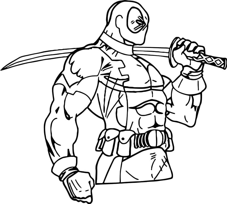 Bojanke Nacrtaj Deadpool besplatno za ispis