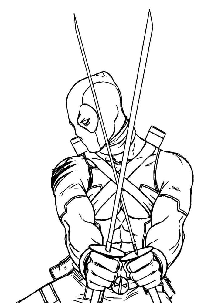 Bojanke Nacrtaj Deadpool besplatno